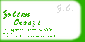 zoltan oroszi business card